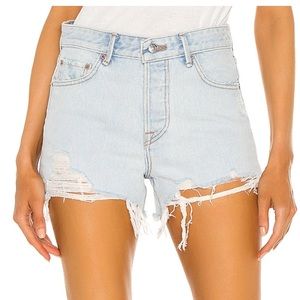 GRLFRND high rise cutoff shorts